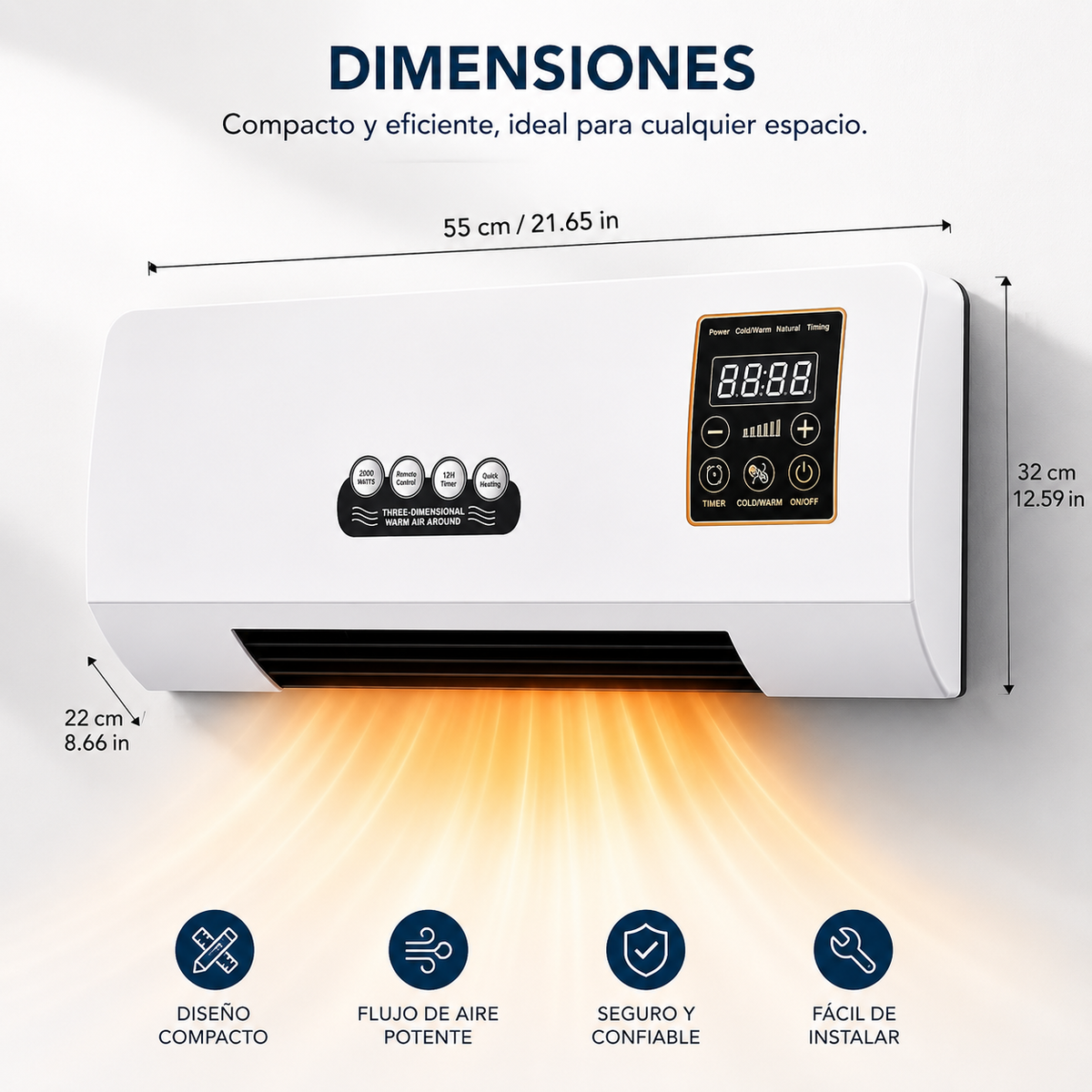 Aire Acondicionado Portátil 2 en 1 – Calienta y Enfría