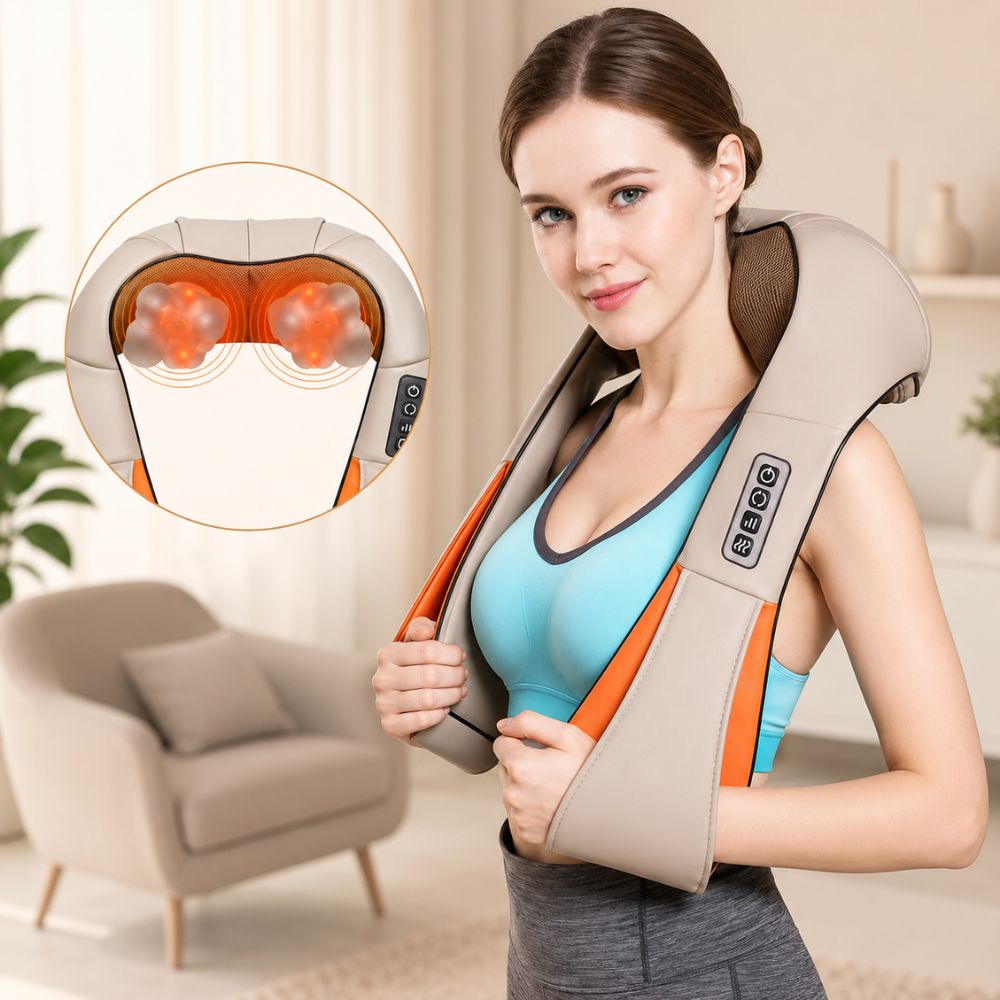 Masajeador Eléctrico para Cuello, Hombros y Espalda con Masaje Profundo