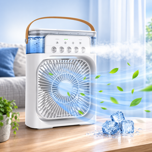 Enfriador de Aire Portátil 3 en 1 con Ventilador y Humidificador