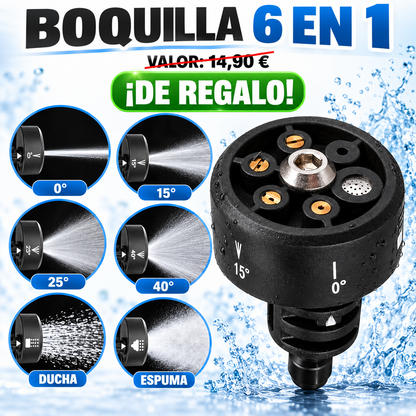Hidrolimpiadora Portátil con 2 Baterías 48V y Maletín + Boquilla 6 en 1 de Regalo