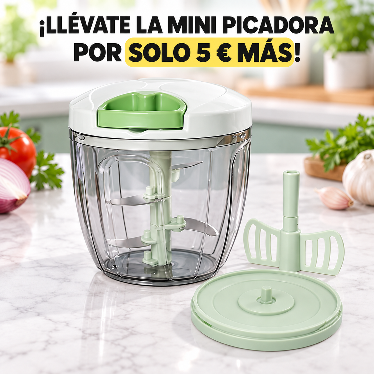 Rallador Rotativo Multifuncional 3 en 1 con Base de Succión