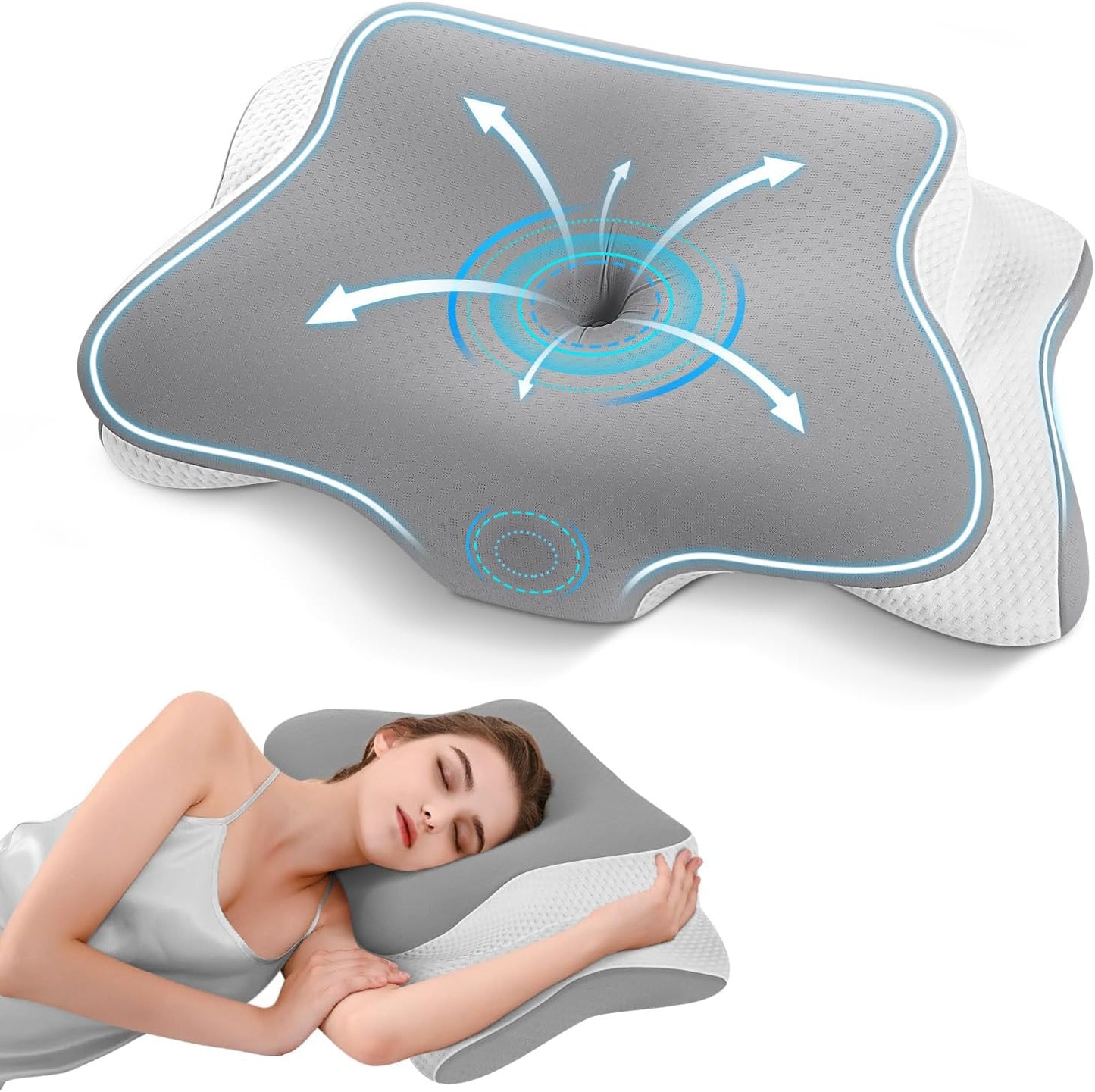 Almohada Ergonómica Viscoelástica de Memory Foam